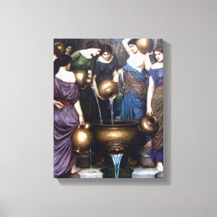 De Danaïden door John William Waterhouse Canvas Afdruk