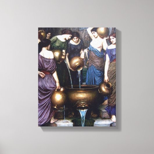 De Danaïden door John William Waterhouse Canvas Afdruk (Voorkant)