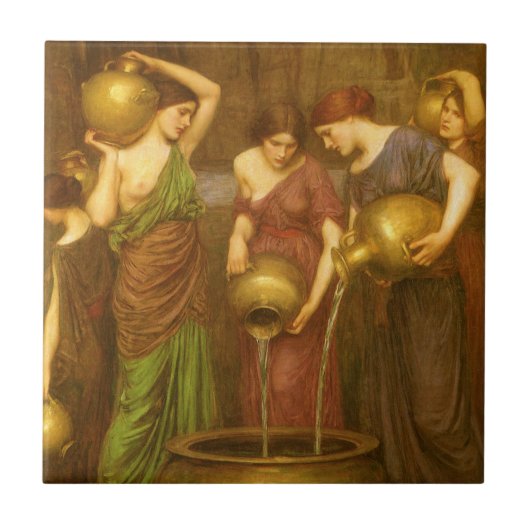 De Danaïden door John William Waterhouse Tegeltje (Voorkant)