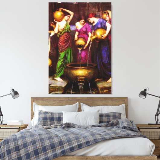 De Danaïden ~ John William Waterhouse Canvas Afdruk (Insitu (Slaapkamer))