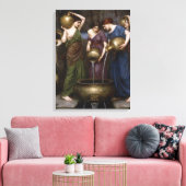 De Danaïden van John William Waterhouse Canvas Afdruk (Insitu (Woonkamer))