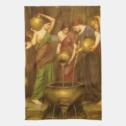 De Danaïden van John William Waterhouse Theedoek (Verticaal)
