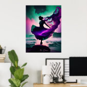 De Dance AI Fantasy Digitale Kunst Print Kosmische (Thuiskantoor)