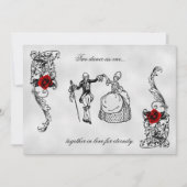 De Dance Gothic Wedding Invitations Kaart (Voorkant)