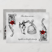 De Dance Gothic Wedding Invitations Kaart (Voorkant / Achterkant)