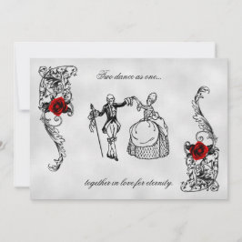 De Dance Gothic Wedding Invitations Kaart