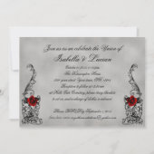 De Dance Gothic Wedding Invitations Kaart (Achterkant)