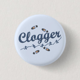 De Dancers van de logger tonen het Blauw van het R Ronde Button 3,2 Cm