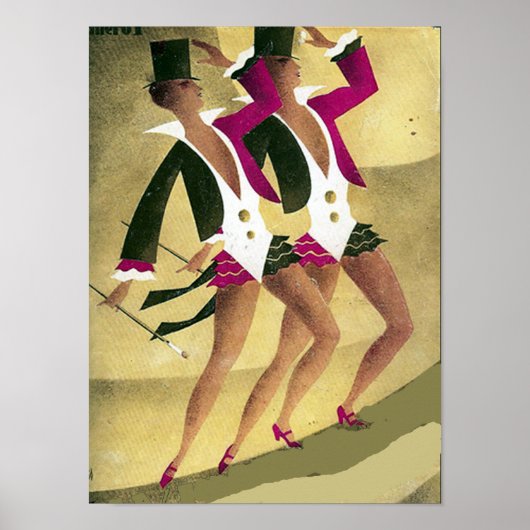 De Dancers Vintage poster afdrukken (Voorkant)