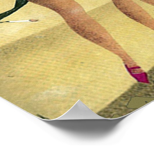 De Dancers Vintage poster afdrukken (Hoek)