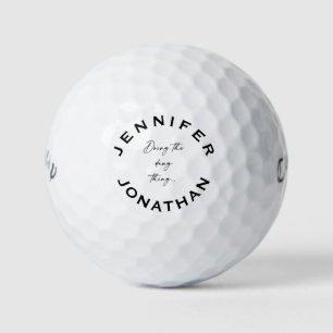 De Dang Thing Custom Couple-namen doen Golfballen