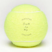 De Dang Thing Custom Couple-namen doen Tennisballen (Voorkant)