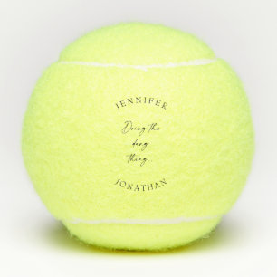 De Dang Thing Custom Couple-namen doen Tennisballen