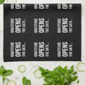 De dankbaarheid opent het inspirerend citaat van theedoek (Gevouwen)