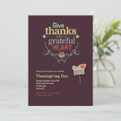 De dankbare Uitnodiging van de Thanksgiving van (Staand voorkant)