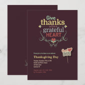 De dankbare Uitnodiging van de Thanksgiving van (Voorkant / Achterkant)