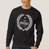 De Danocracy Caesar BLACK Pull Over Sweatshirt (Voorkant)