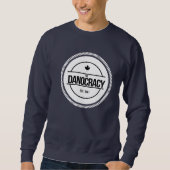 De Danocracy Navy Crew Neck Pullover Sweatshirts (Voorkant)