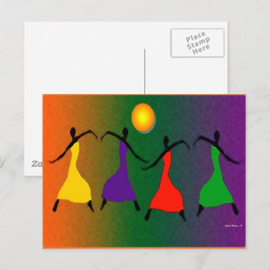 De dans briefkaart (Voorkant / Achterkant)
