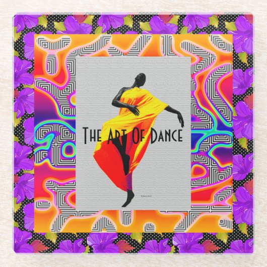 De dans glazen onderzetter (Voorkant)