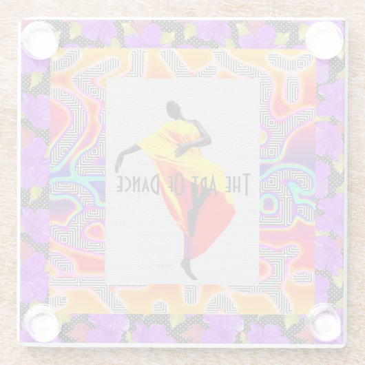 De dans glazen onderzetter (Achterkant)