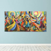 De dans - grote uitgerekte canvas print (Insitu (Houten vloer))