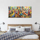 De dans - grote uitgerekte canvas print (Insitu (Slaapkamer))