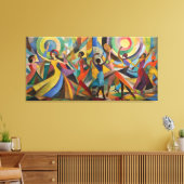 De dans - grote uitgerekte canvas print (Insitu (Woonkamer))