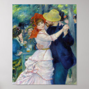 De dans in Bougival van Pierre-Auguste Renoir Poster