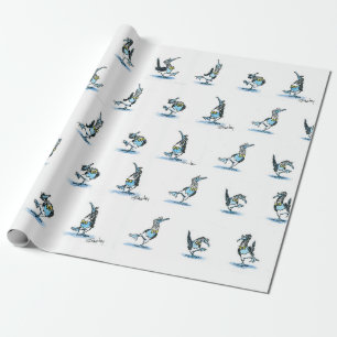 De Dans van de Blauwe Footed Boobie Wrapping Pappe Cadeaupapier