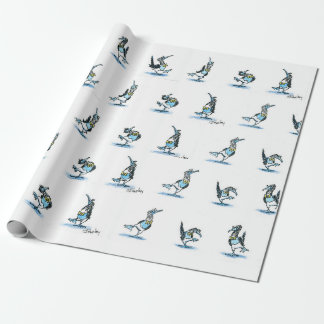 De Dans van de Blauwe Footed Boobie Wrapping Pappe Cadeaupapier