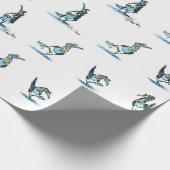 De Dans van de Blauwe Footed Boobie Wrapping Pappe Cadeaupapier (Hoek)