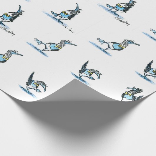 De Dans van de Blauwe Footed Boobie Wrapping Pappe Cadeaupapier (Hoek)