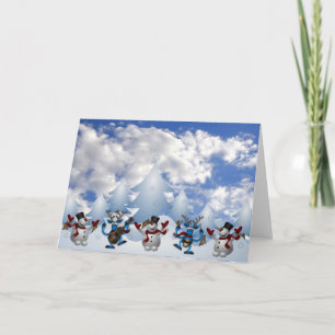 De Dans van de Lijn van Kerstmis Feestdagen Kaart