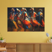 De dans van de Maasai, Afrika Canvas Afdruk (Insitu (Woonkamer))