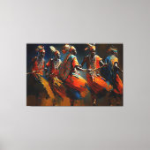 De dans van de Maasai, Afrika Canvas Afdruk (Voorkant)