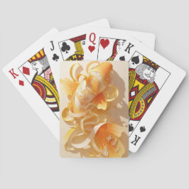 De dans van de papieren goudvis pokerkaarten