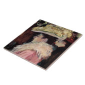 De Dans van de Rouge: detail van een elegan Tegeltje (Zijkant)