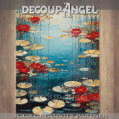 De dans van de waterlelies - Decoupage - Tissuepapier