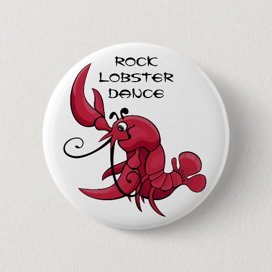 De Dans van de Zeekreeft van de rots Ronde Button 5,7 Cm (Voorkant)