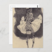 De Dans van Dood door Felicien Rops Briefkaart (Voorkant / Achterkant)