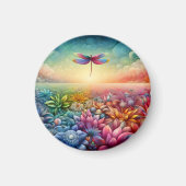 De Dans van Dragonfly Button Magneet (Voorkant)