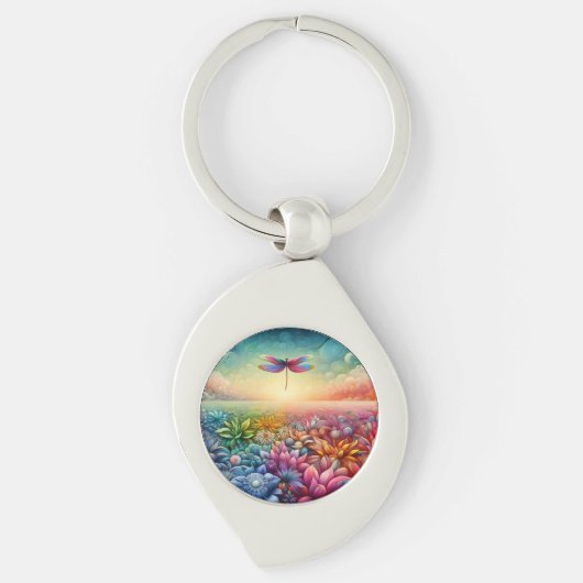 De Dans van Dragonfly Button Sleutelhanger (Voorkant)