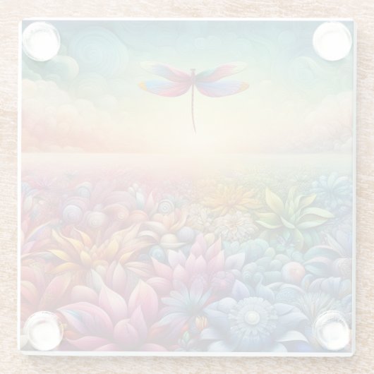De Dans van Dragonfly Glazen Onderzetter (Achterkant)