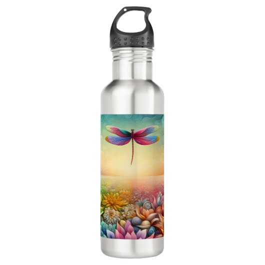 De Dans van Dragonfly Waterfles (Voorkant)