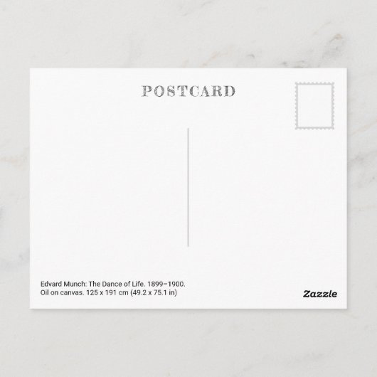 De Dans van het Leven | Edvard Munch | Briefkaart (Achterkant)