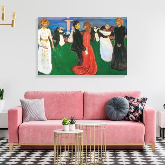 De Dans van het Leven | Edvard Munch | Canvas Afdruk (Insitu (Woonkamer))