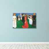 De Dans van het Leven | Edvard Munch | Canvas Afdruk (Insitu (Houten vloer))