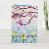 De dans van het vergeet-mij-nietje kaart (Achterkant)