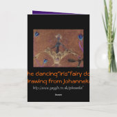 De dansende de feepop van de " Iris" Kaart (Achterkant)